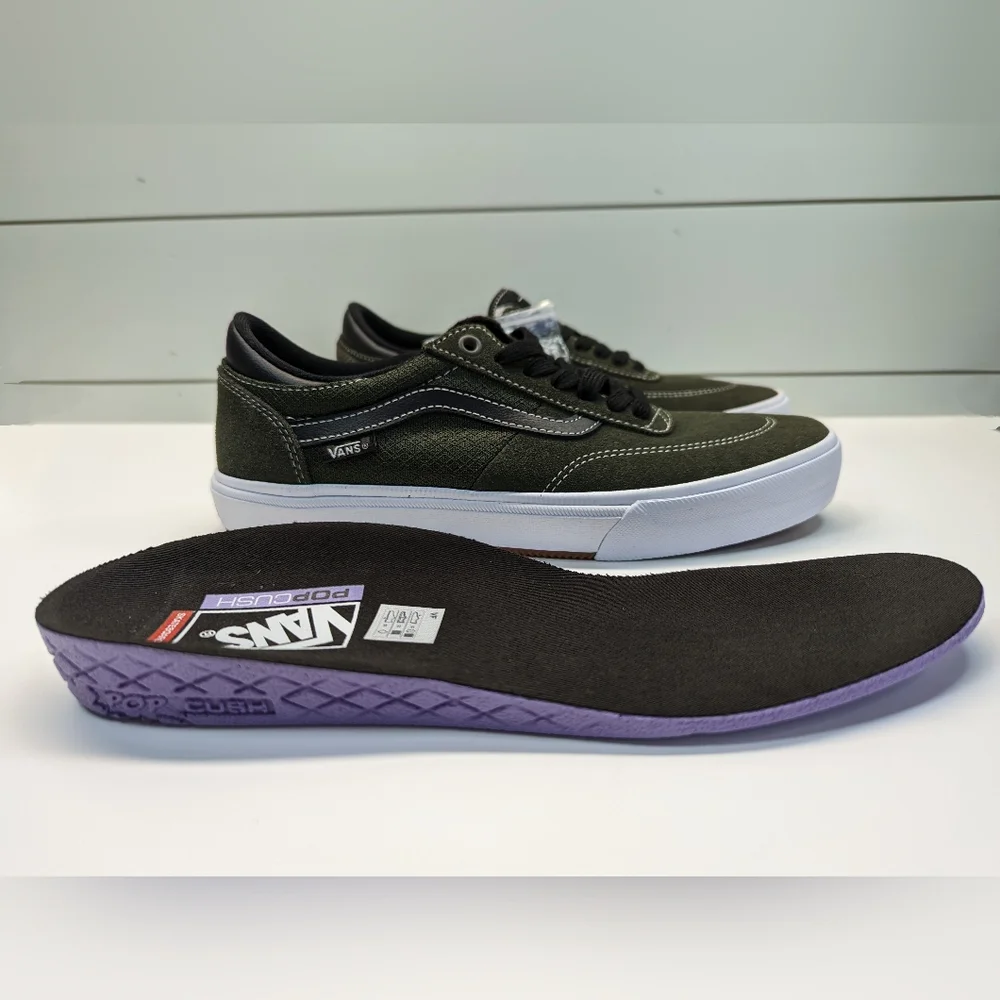 Vans Gilbert Crockett Black Forest Night Green Suede Skateboard shoes sz Men's 8